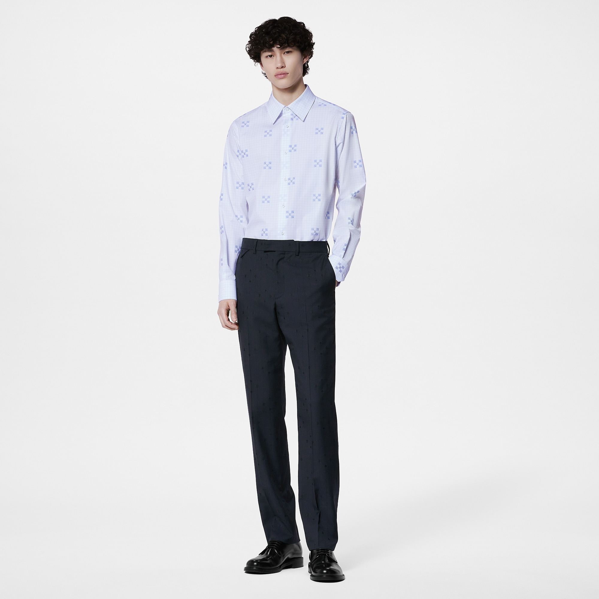 Louis Vuitton Cotton Long-Sleeved Slim Shirt – Men – Ready-to-Wear 1ABJUO