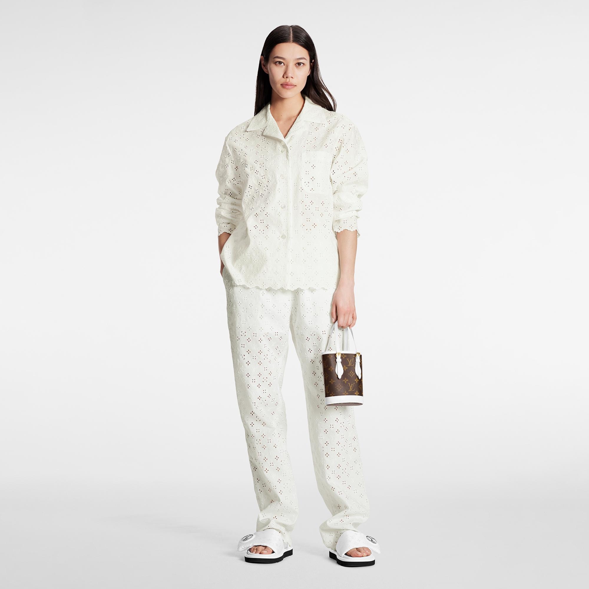 Louis Vuitton Broderie Anglaise Monogram Pajama Pants – Women – Ready-to-Wear 1AAANR