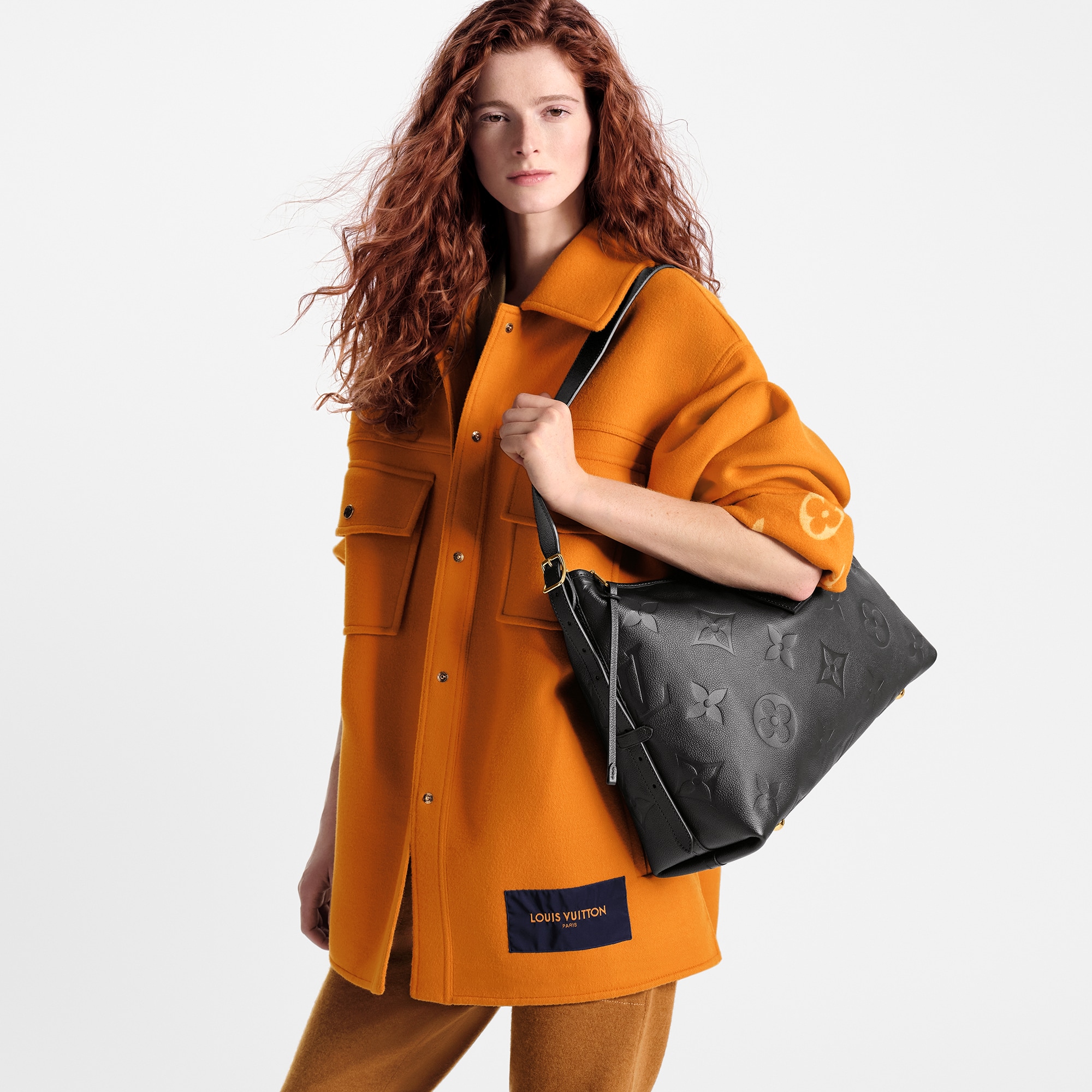 Louis Vuitton CarryAll MM Monogram Empreinte Leather – Women – Handbags M46289 Black