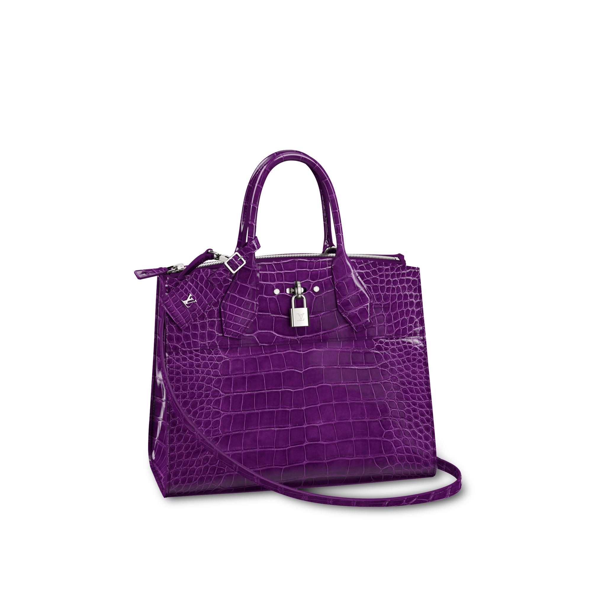 Louis Vuitton City Steamer MM Crocodilien Brillant – Women – Handbags N94293 Améthyste