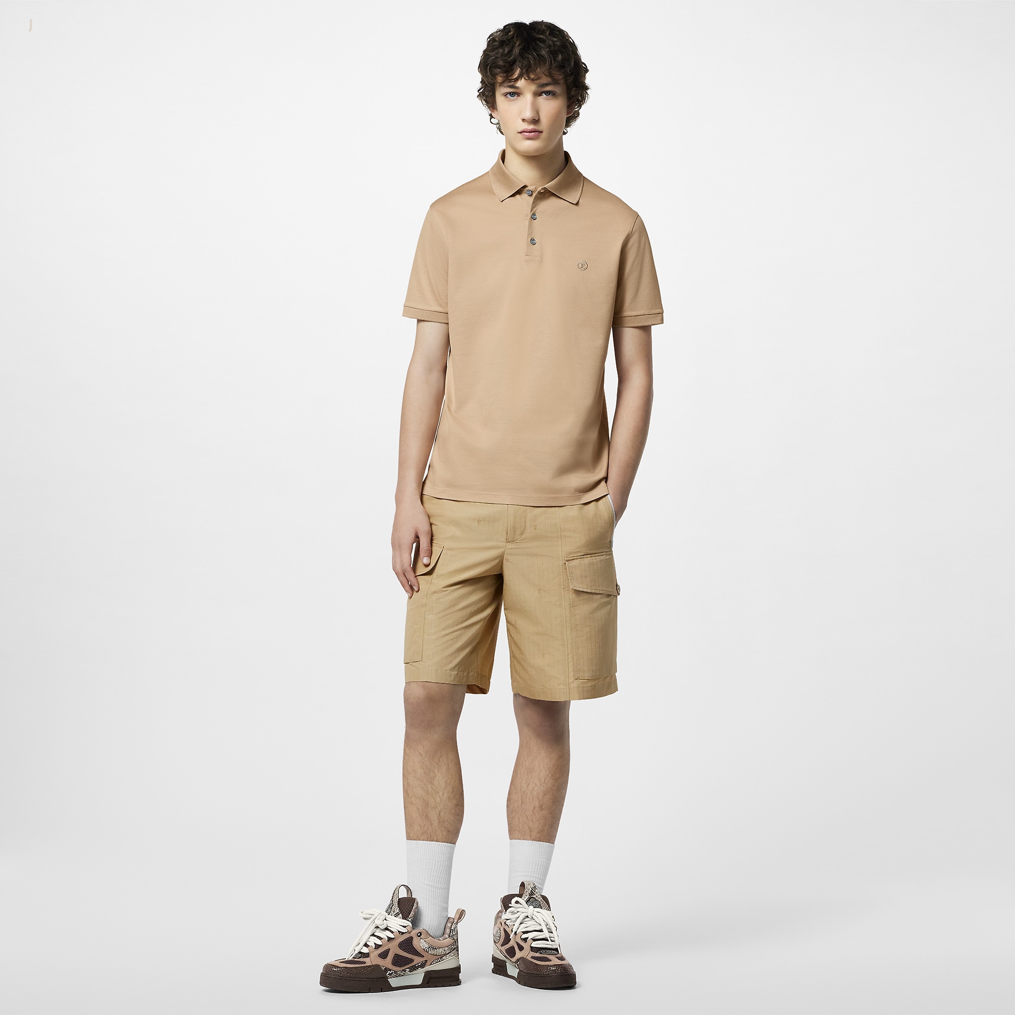 Louis Vuitton Classic Cotton Polo Shirt – Men – Ready-to-Wear 1ABIW0 Beige