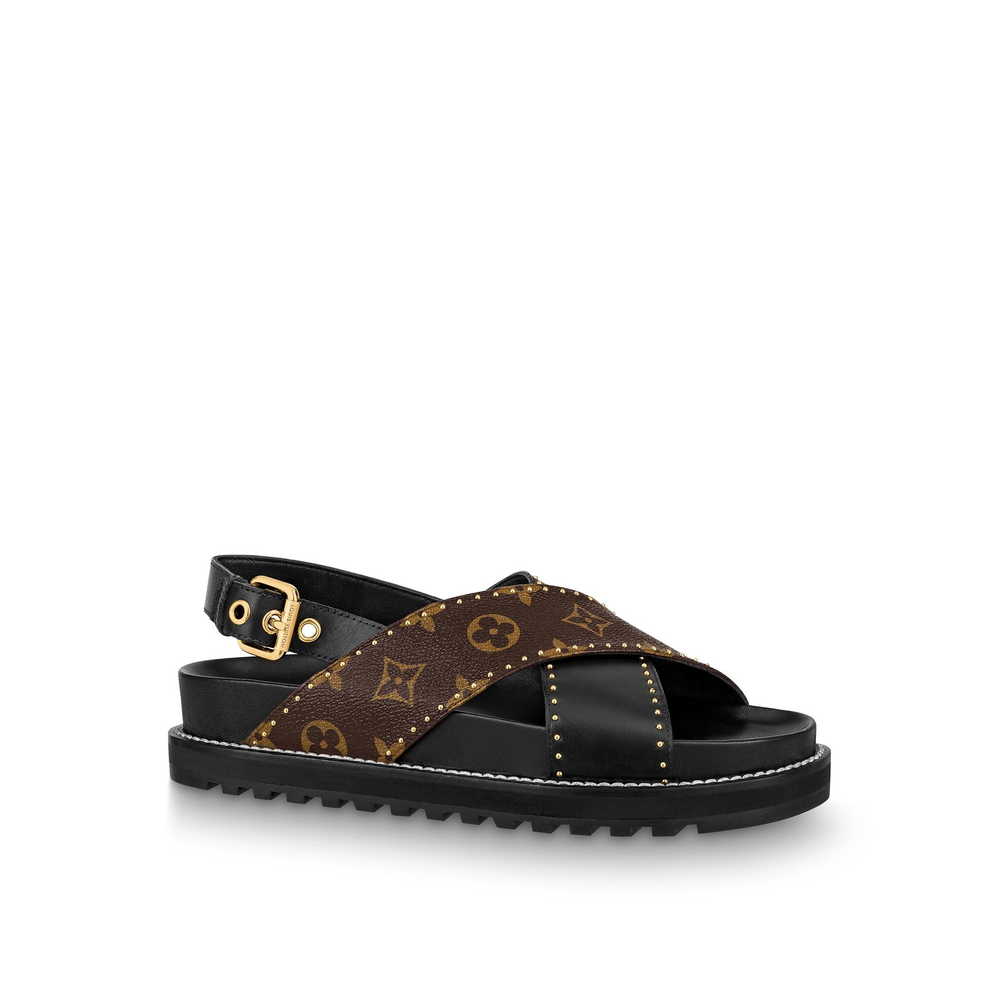 Louis Vuitton Paseo Flat Comfort Sandal in Black - Shoes 1A8O1Z