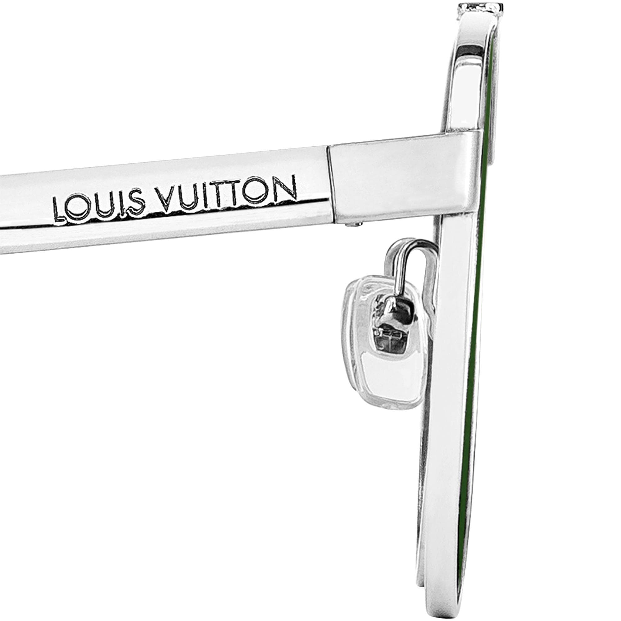 LOUIS VUITTON Metal 1.1 Evidence Pilot Sunglasses Z1587W Green 1255970