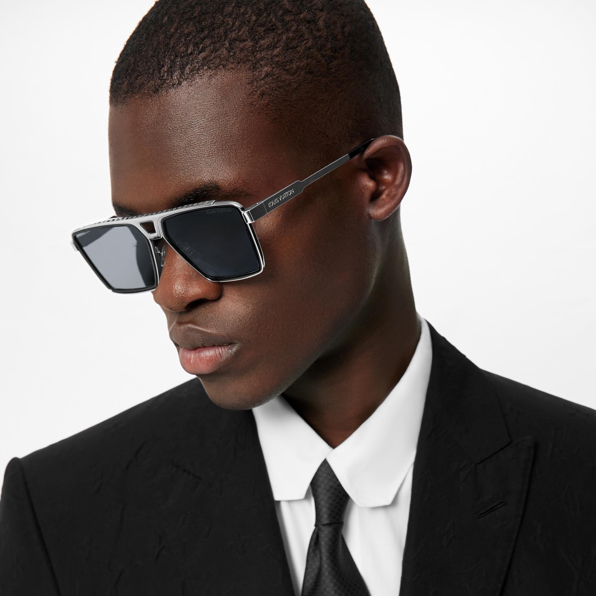 Louis Vuitton 1.1 Evidence Metal Square Sunglasses – MEN – Accessories Z1585U Silver Black