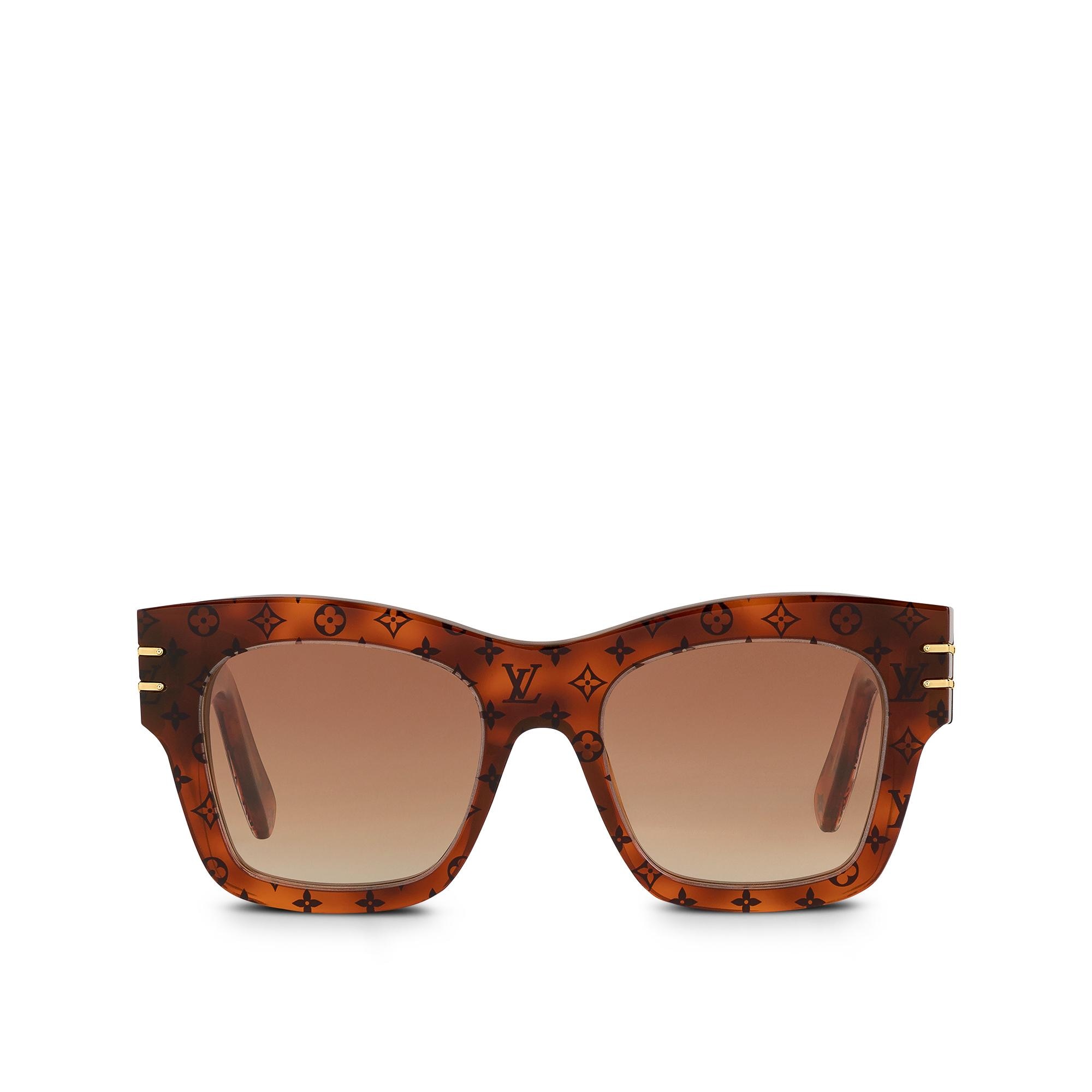 Louis Vuitton Z1756E LV Edge Large Square Sunglasses, Brown, E